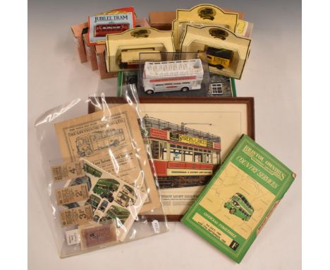 A collection of public transport related memorabilia including Bristol Omnibus Company timetable, tickets and The Greyhound M