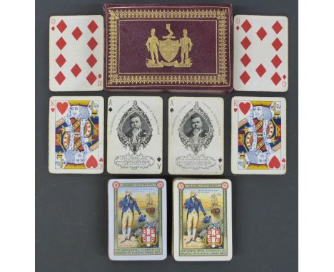Worshipful Company of Makers of Playing Cards playing cards, comprising 1905 Battle of Trafalgar double pack, in original sli
