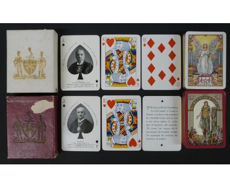 Two packs of Worshipful Company of Makers of Playing Cards WW1 interest playing cards, comprising 1919 end of the war and 192