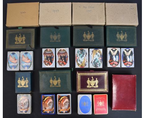 Thirteen packs of WW2 interest Worshipful Company of Makers of Playing Cards playing cards, comprising 1940, 1941, 1942, 1943