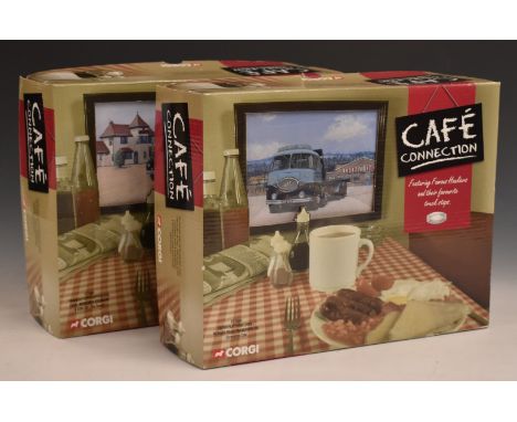 Two Corgi 1:50 scale Café Connection diecast models. CC10801 Moreton C Cullimore &amp; Son Ltd and CC10501 Richard Read Trans