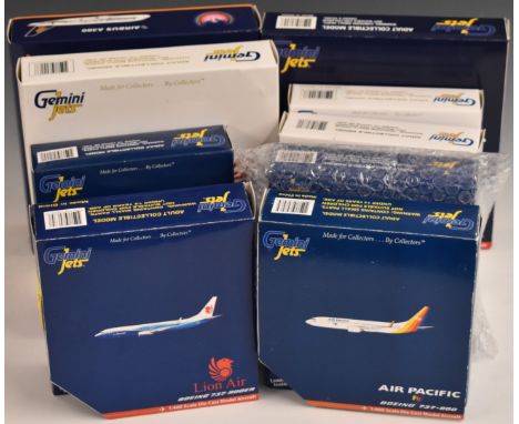 Nine Gemini Jets 1:400 scale diecast model aircraft, Australasian and Asian liveries including GJJST880 Jetstar Airbus A330-2