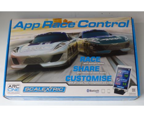 Hornby Scalextric model motor racing App Race Control set with Arc One bluetooth control, in original box.&nbsp;