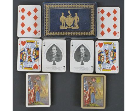 Worshipful Company of Makers of Playing Cards double pack of WW1 interest playing cards, 1917, in original slip case