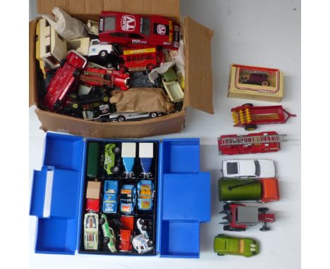 A large collection of Corgi, Matchbox and similar diecast model vehicles together with a Matchbox Streak Racing S-400 Twin Lo