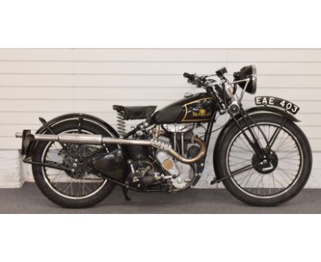 1937 Sunbeam 250cc OHV (believed model 14) motorcycle, with 4 speed Burman foot change gearbox, Bristol registration number E
