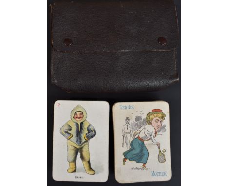 De La Rue Golly card game together with an Old Maid Happy Families sports playing card game