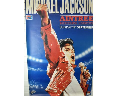 Two Michael Jackson concert posters for Aintree Racecourse, Sunday September 11th, each 102 x 150cm