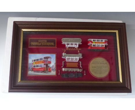 Matchbox Models of Yesteryear Preston Tramcar 1:87 scale diecast model, framed limited edition no.5593, in original Matchbox 