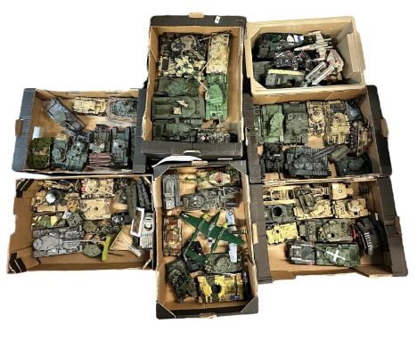 Assortment Of Model Tanks, mainly kit-built with Warhammer, Games Workshop, Tamiya, etc. 60+ different models including Tanks