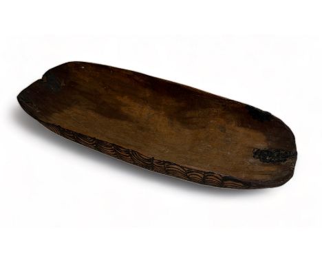 Aboriginal Coolamon, Yandi Dish. Used by the Aboriginal people to carry water, fruits, nuts. This one is quite large measures