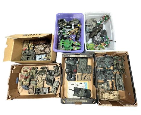 Assortment Of Model Tanks, mainly kit-built with Warhammer, Games Workshop, Tamiya, etc. 60+ different models including Tanks