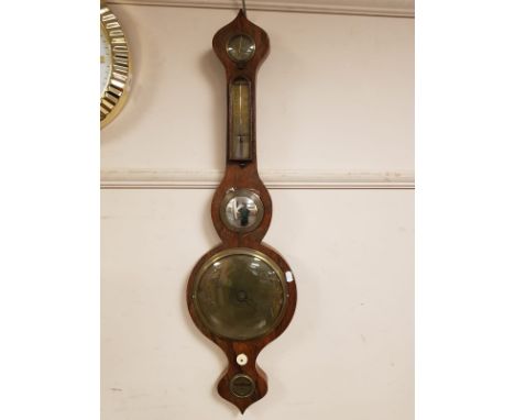 A 19th century rosewood cased barometer 