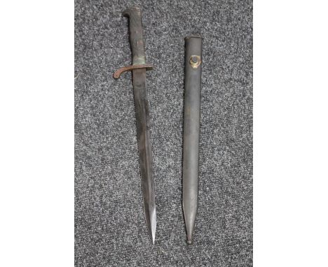 A copy of a Third Reich bayonet in scabbard