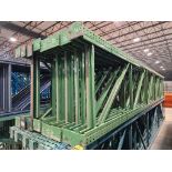 (15x) Re-Enforced Teardrop Uprights, 22' T x 42" D, 6-1/2" x 5" Foot Plate, (3) Non-Re-Enforced w/ 6