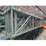 (13x) Teardrop/New Style Uprights, 22' T x 42" D, Assorted Foot Plate Sizes, (4) Teardrop ($30 Loadi