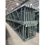 (30x) Teardrop Uprights, 20' T x 42" D, 6" x 5" Foot Plate ($70 Loading fee will be added to buyer's