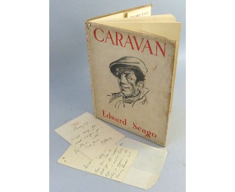 Seago Edward - Caravan. 1937. Dustjacket; together with two manuscript letters signed by Seago