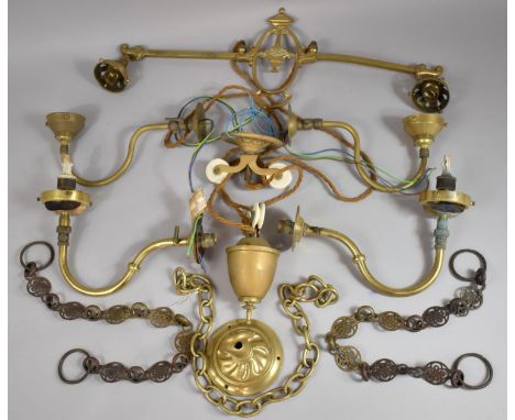 A Collection of Various Light Fittings to comprise Rise and Fall and Wall Fittings 