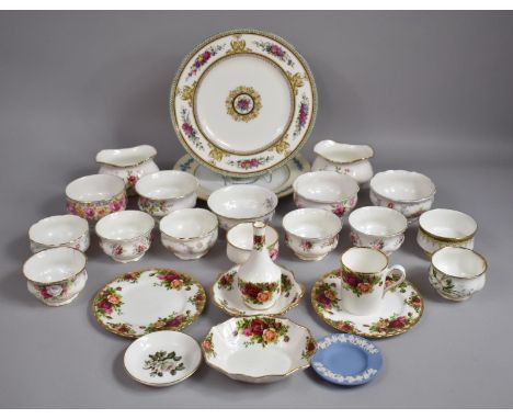 A Collection of Various Royal Albert Sugar Bowls to include Moss Rose, Romance, Tenderness, American Beauty, White Dogwood, S