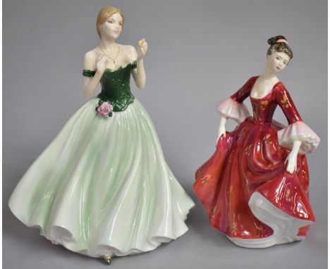 A Royal Worcester Figure, Keepsake Together with a Royal Doulton Stephanie 