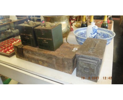 A qty of ammunition boxes etc.