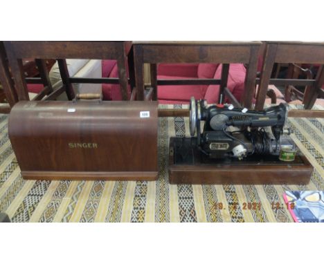 A Singer sewing machine, in case, model: K9261853