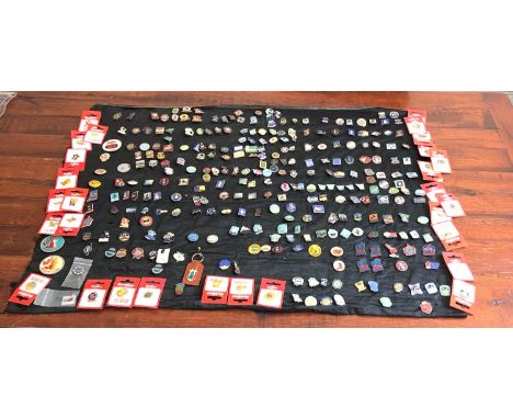 Large collection of butlins enamel badges 