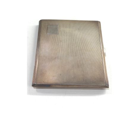 Vintage engine turned cigarette case Birmingham silver hallmarks weight 132g,&nbsp;no personal engravings, this has dents and