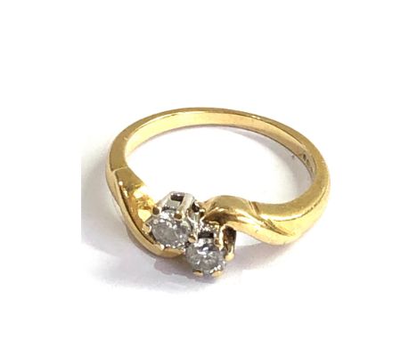 18ct gold diamond ring 0.33ct diamonds weight 4.1g 