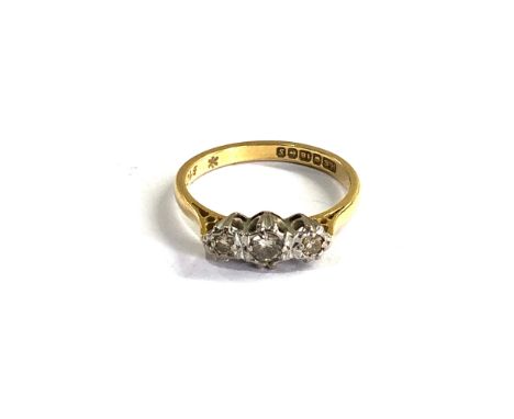 18ct gold diamond ring weight 2.7g 