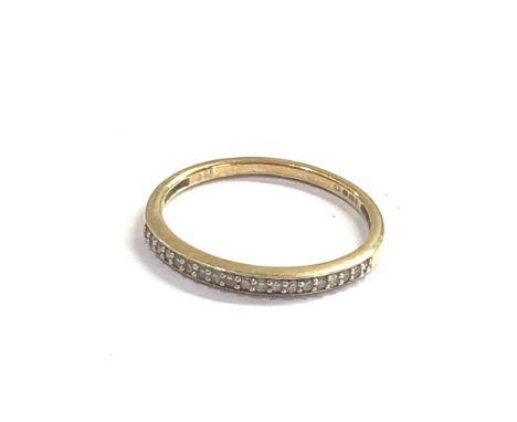 9ct gold diamond half eternity ring 