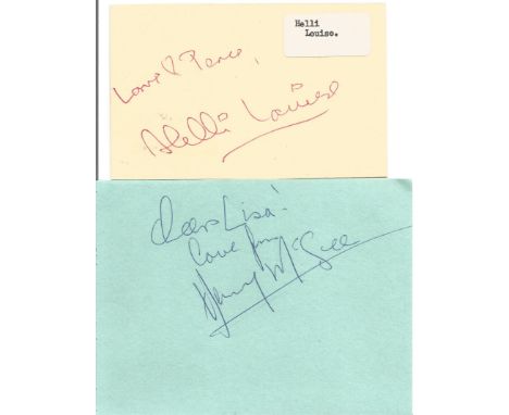 Henry McGee. Actor, mostly known for playing the 'straight man' on 'The Benny Hill Show'. A signed and dedicated 5. 5x4 album