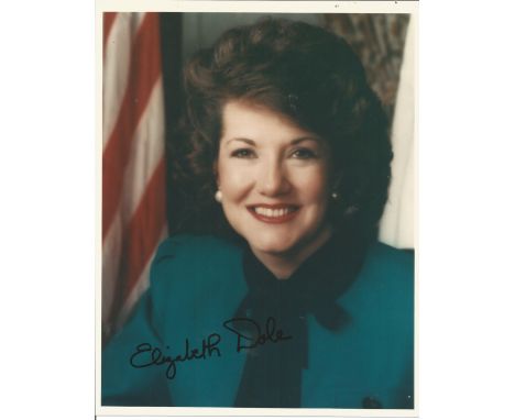 Elizabeth Dole signed 10x8 colour photo. Mary Elizabeth Liddy Alexander Hanford Dole is an American politician and author who