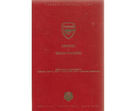 Arsenal Chairman Peter Hill Wood signed bookplate. A limited edition commerative matchday programme for Arsenals final match 