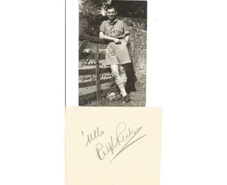 Ralph Reader. Actor who was probably most remembered for producing the 'Gang Shows'. A signed 5. 5x3. 5 photo in Scouts unifo