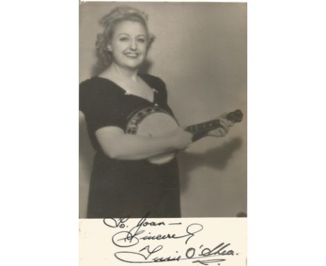 Tessie O' Shea signed 6x4 black and white photocard. Signed in black fountain pen. Teresa Mary Tessie O'Shea (13 March 1913 2