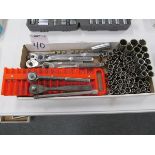Lot of Assorted 1/2" Drive Ratchets & Sockets
