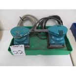 Lot of (2) Makita #BO4519 Palm Sanders