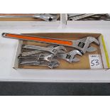 Lot of Assorted Adjustable Wrenches