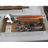 Lot of Assorted Adjustable Wrenches