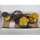 Lot of (3) Dewalt Sanders, (2) DW411 Palm Sanders, (1) DW423 Orbit Sander