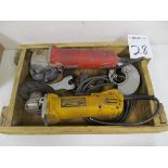 Lot of (2) 4.5" Angle Grinders, (1) Dewalt D28402, (1) Milwaukee 6140-33