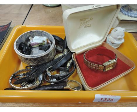 A small selection of assorted wrist watches including Timex, Uno, Oris etc