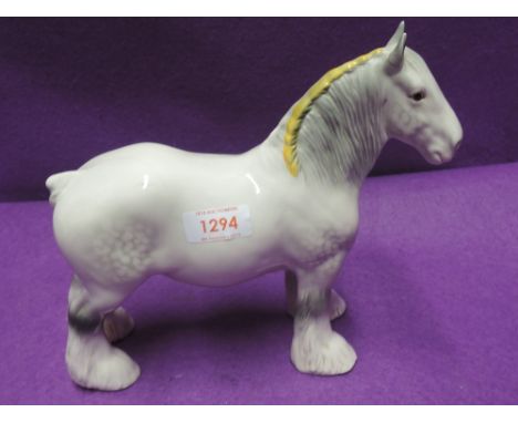 A ceramic shire horse figure by BeswickCONDITION REPORT - DARMAGED AND REPAIRED