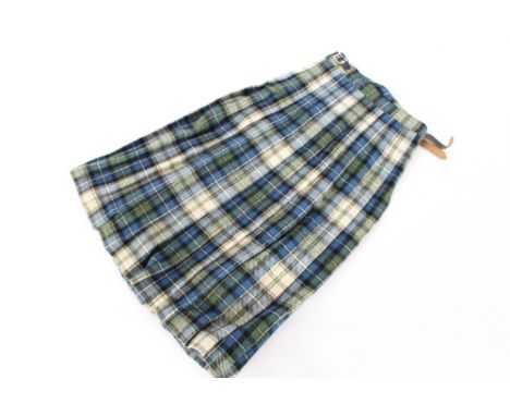 Three vintage kilts, including Scott of Aberdeen and Highland Home wool examples, size 16