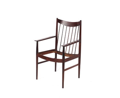 A set of four Danish rosewood Sibast stick back elbow chairs