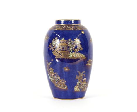 A Carltonware Kang Hsi baluster vase, 21cm high 