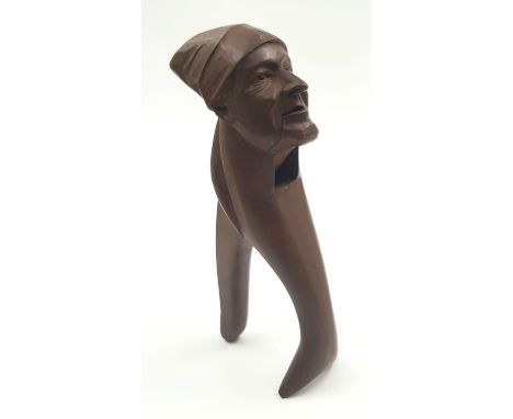 A Vintage Dutch Wooden Nutcracker - For Small Nuts. 20cm 