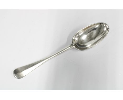 18th century Scottish silver table spoon, Hanoverian pattern with rat tail bowl, Colin McKenzie, Edinburgh, circa 1719, 20cm 